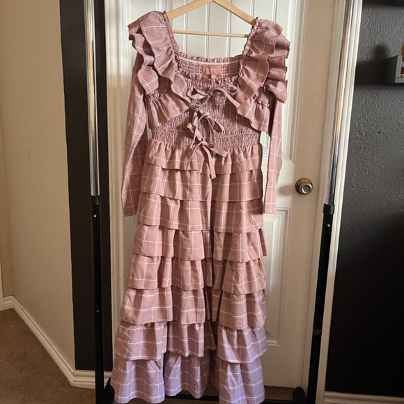 JessaKae Whimsy Dress in Red Plaid NWOT size L - Picture 2 of 6